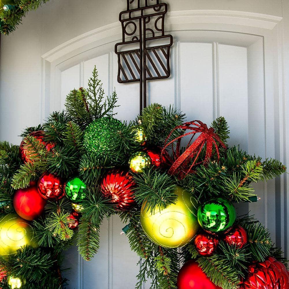30 in. Artificial Pre-Lit LED Festive Holiday Wreath – Lamouren Online ...
