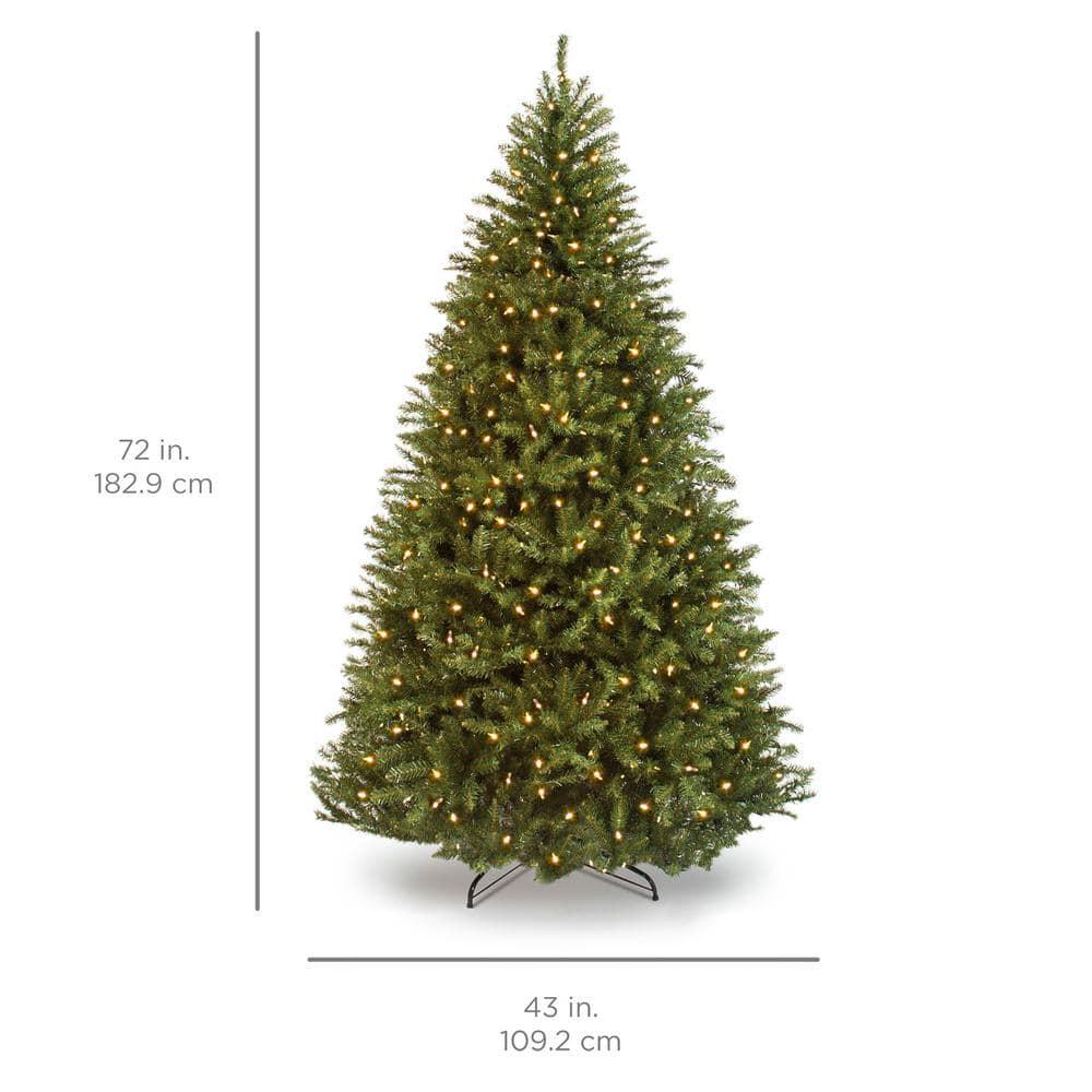 6 ft. Pre-Lit Incandescent Fir Artificial Christmas Tree with 450 Warm ...
